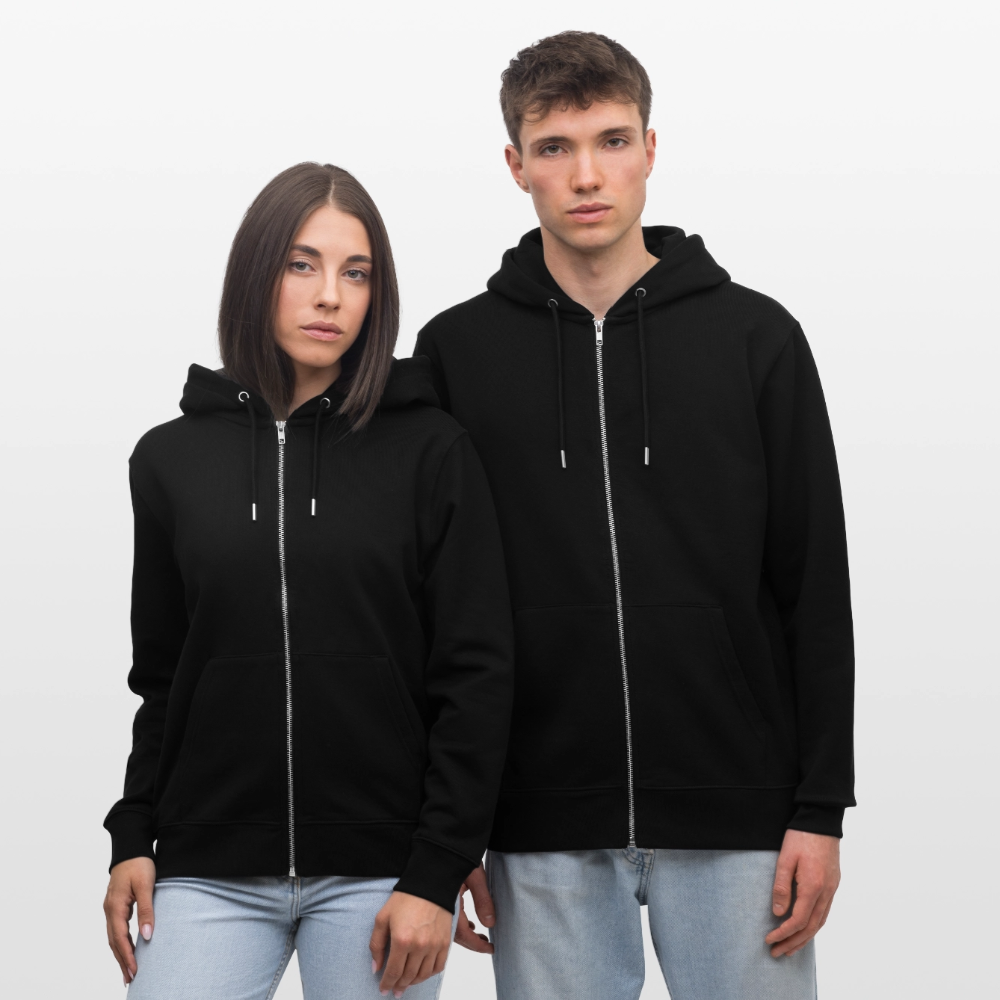 Stanley/Stella CULTIVATOR unisex vetoketjullinen luomuhuppari - musta
