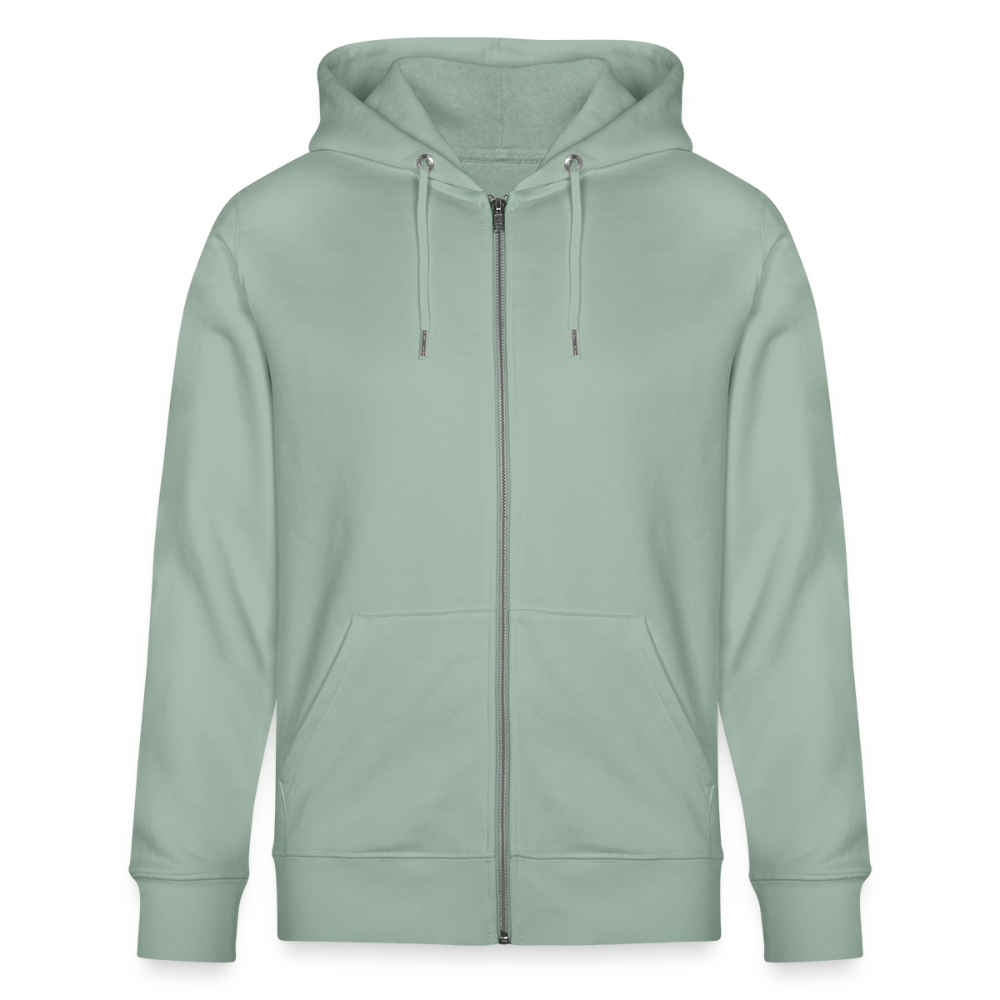 Stanley/Stella CULTIVATOR unisex vetoketjullinen luomuhuppari - vaalea harmaanvihreä