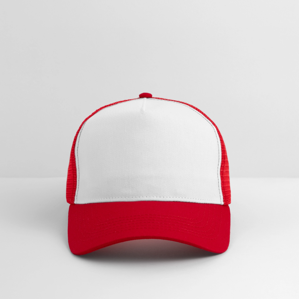 Trucker Cap - valkoinen/punainen