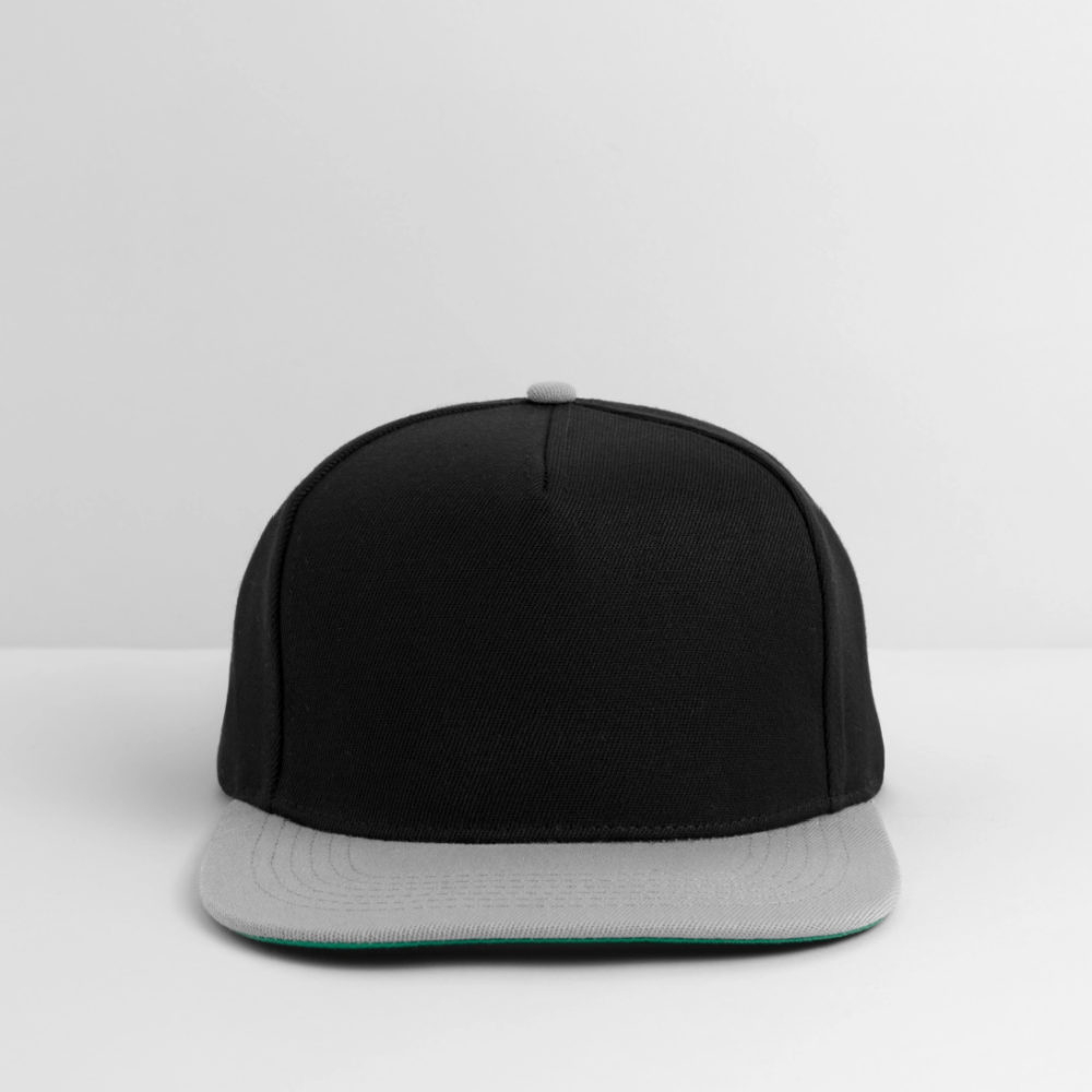Snapback Cap - musta/harmaa