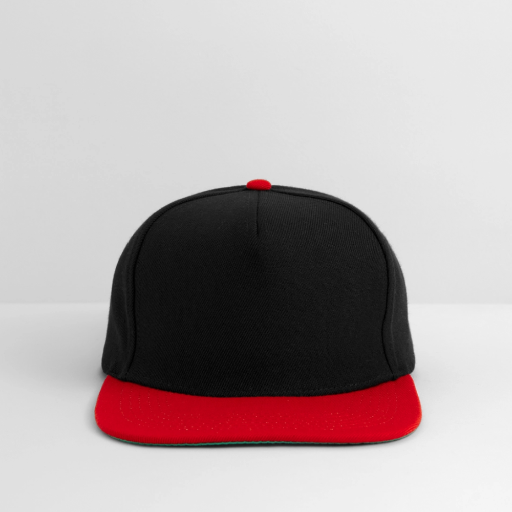 Snapback Cap - musta/punainen