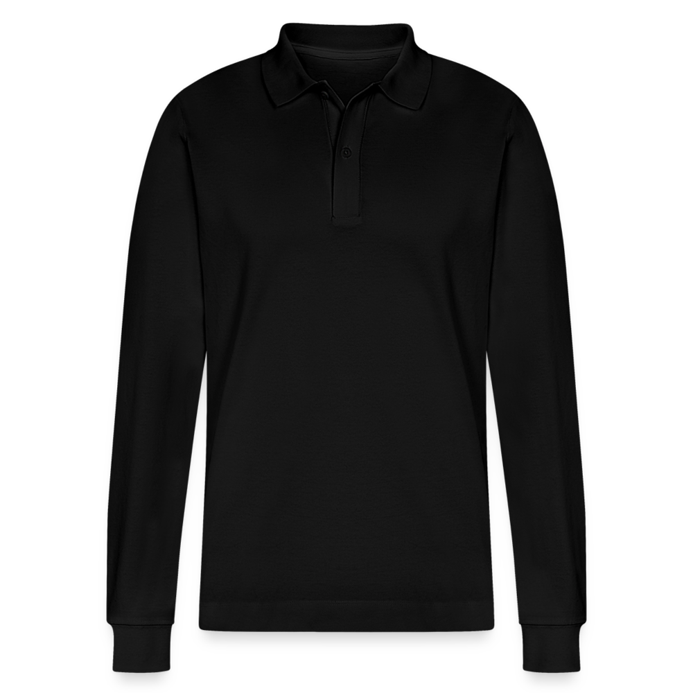 Stanley/Stella Prepster unisex pitkähihainen luomupikeepaita - musta