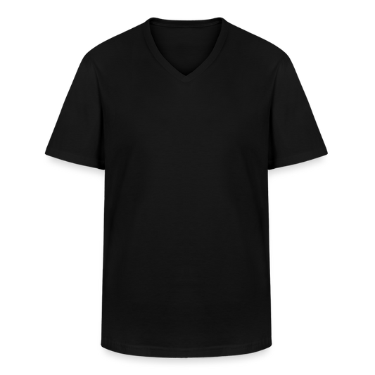 Klassinen miesten t-paita v-pääntiellä - musta